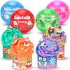 Joytry Christmas Stocking Stuffers 4 Pack Butter Slime Balls Kit for Kids Surprise Christmas Slime Gift with Cute Polar Bear Add-ins Vibrant Colors Non-Sticky Stress Relief Toy for Girls Boys