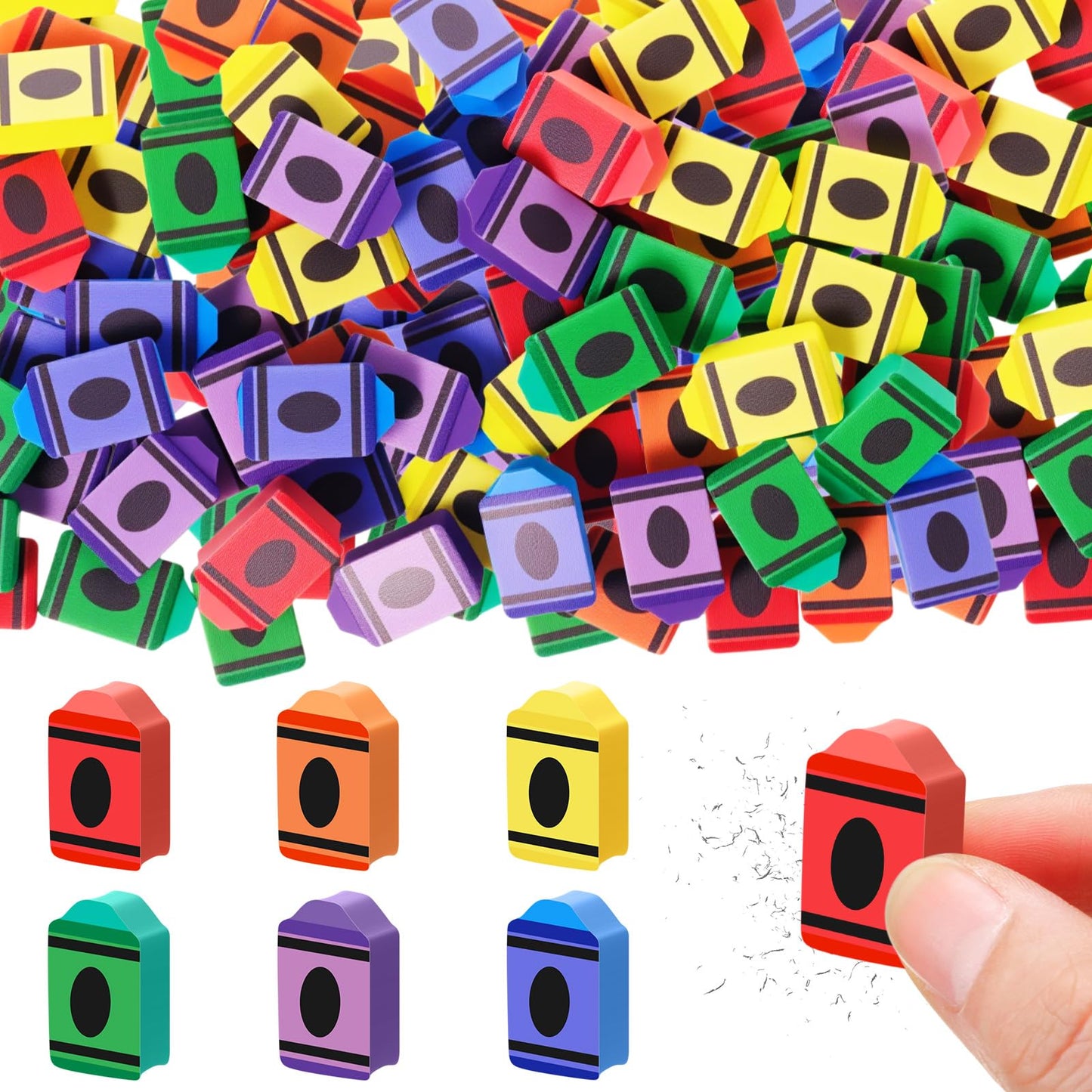 Chivao 72 Pcs Erasers Back to School Gifts for Kids Pencil Top Erasers Mini Kawaii Character Eraser for Classroom Activities Rew