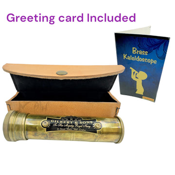 Handmade Brass Kaleidoscope - Time Memory For Generations - Vintage Collection - Magic Kaleidoscope - Educational Gift For Kids & Adults - Patterns Vary