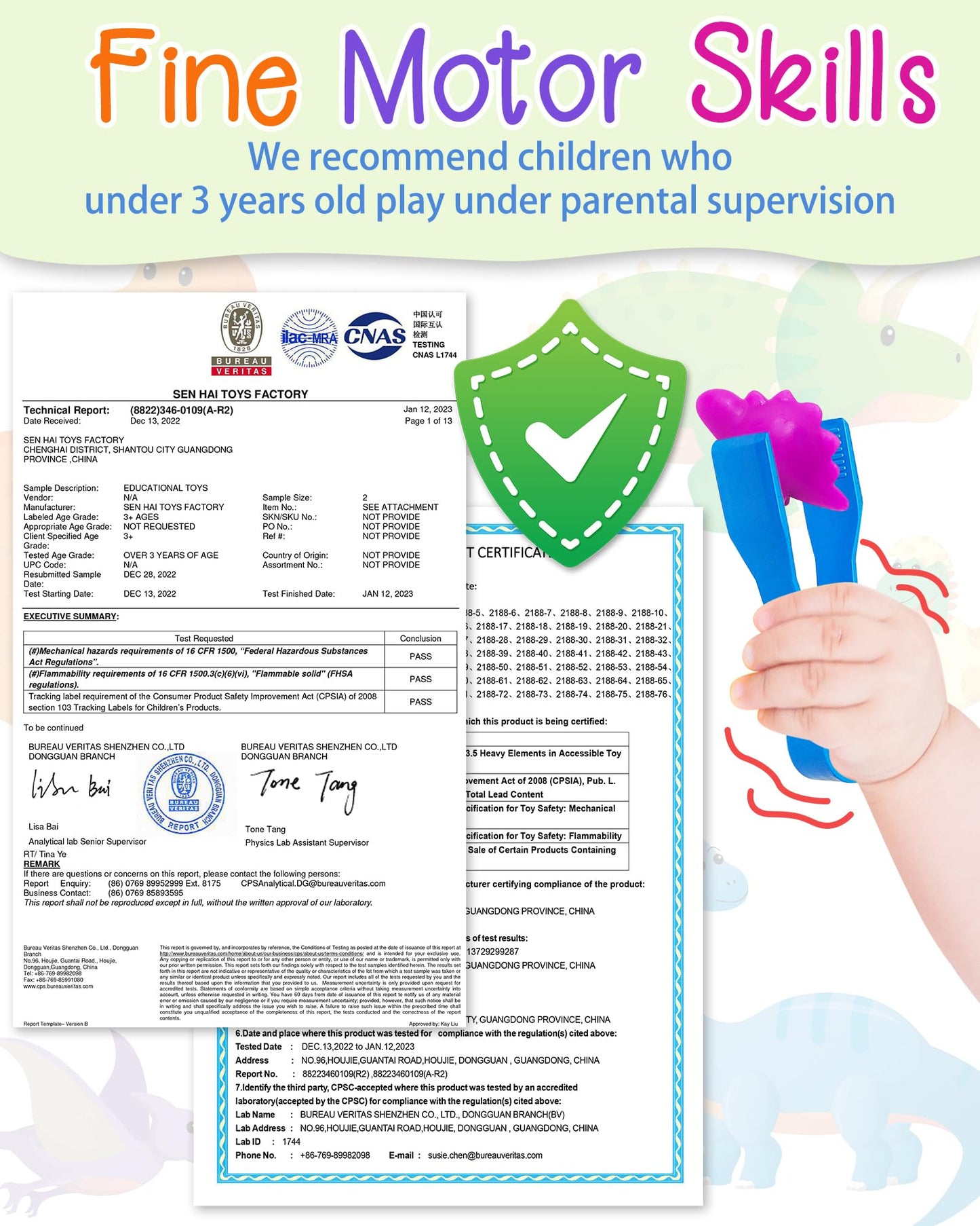 Yetonamr Counting Dinosaurs Montessori Toys For 3 4 5 Years Old Boys Girls, Toddler Preschool Learning Activities Toys For Kids Ages 2-4, 3-5, 4-8, Birthday Gifts Sensory Toys