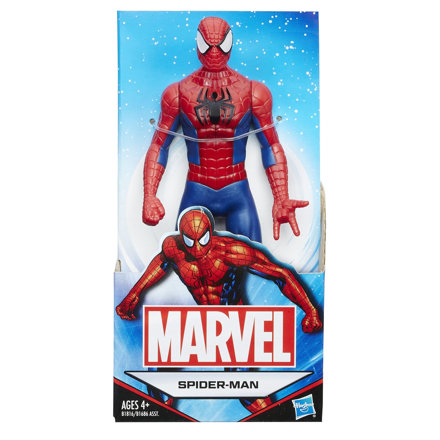 Marvel Avengers Spider-Man Action Figure, 5.75 Inch, Plastic, Red/Blue, Model B1816AS00