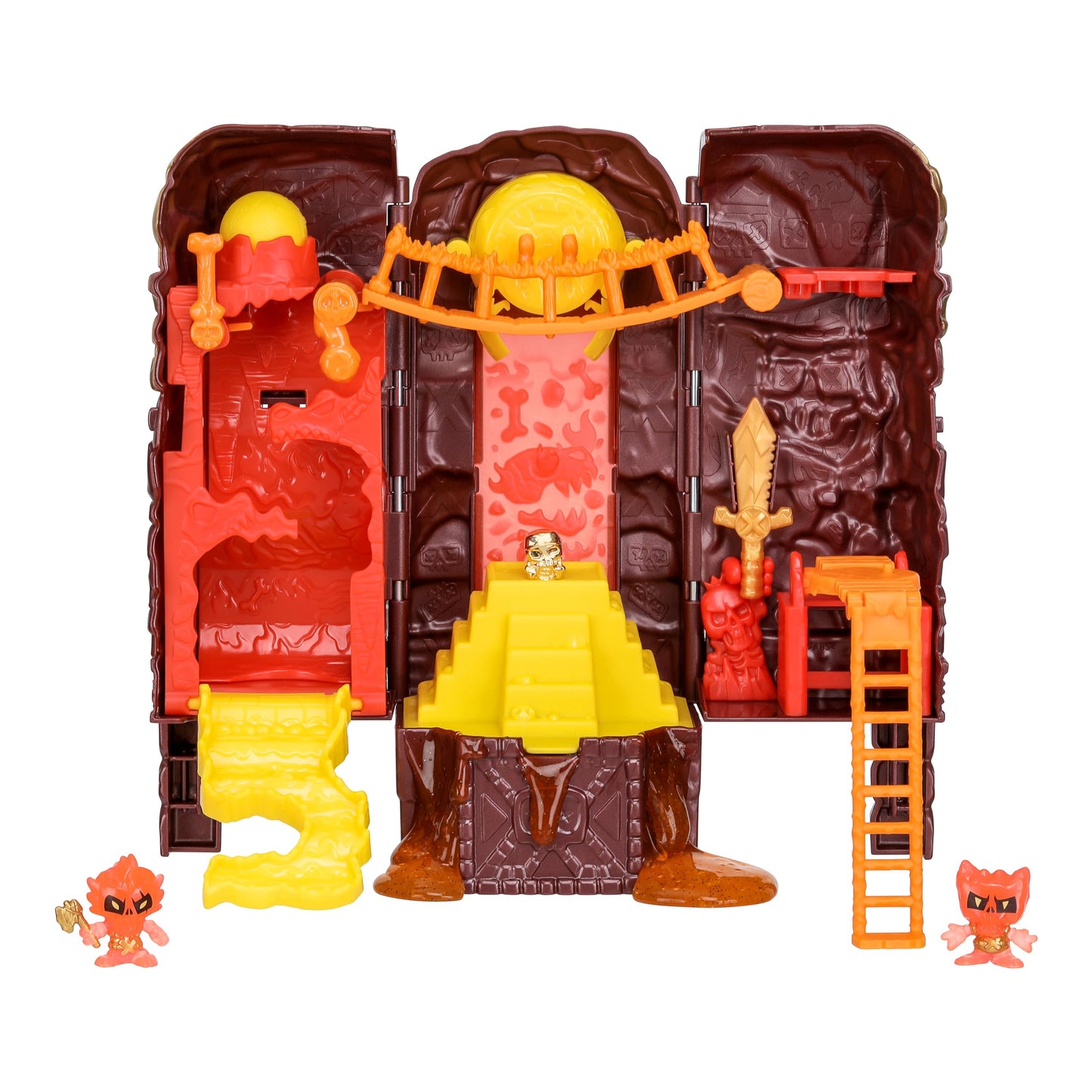 Treasure X Lost Lands Skull Island Lava Tower Micro Playset, 15 Levels Of Adventure. Survive The Traps And Discover 2 Micro Sized Action Figures. Will You Find Real Gold Dipped Treasure?