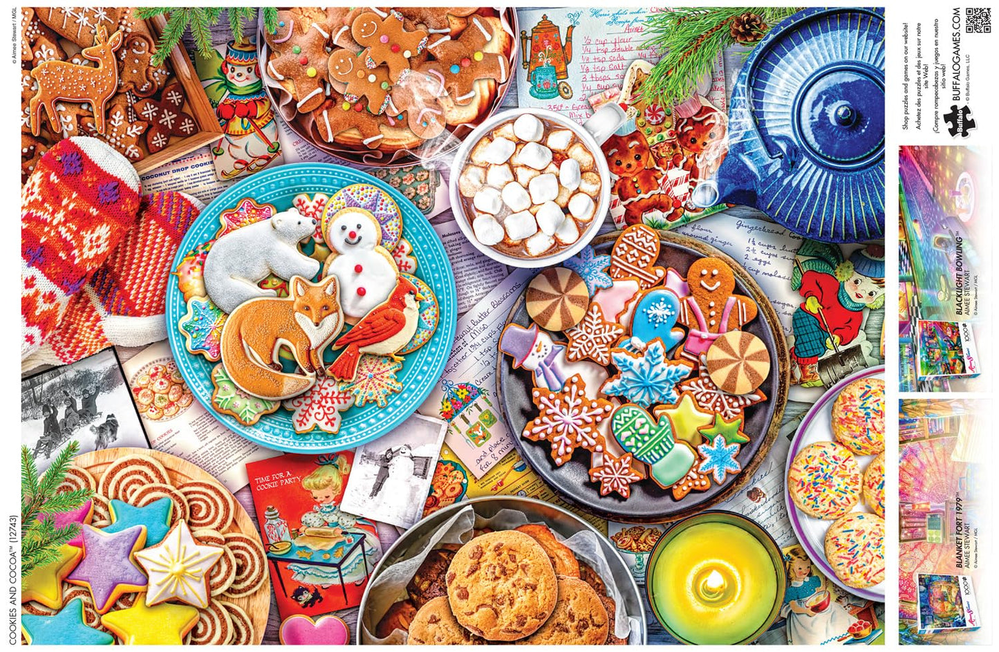 Buffalo Games - Aimee Stewart - Cookies And Cocoa - 1000 Piece Jigsaw Puzzle For Adults Challenging Puzzle Perfect For Game Nights - 1000 Piece Finished Size Is 26.75 X 19.75, Large
