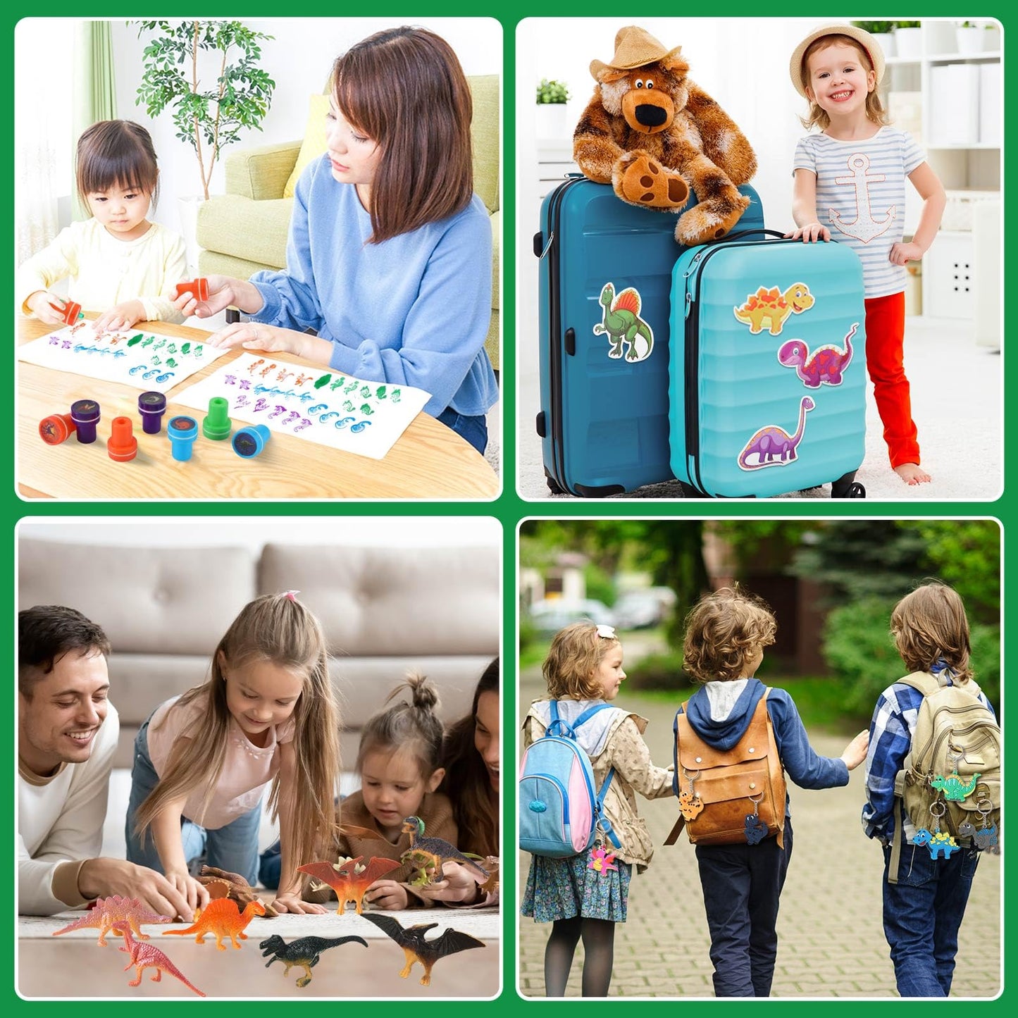 Qilery 195 Pcs Mermaid Party Unicorn Party Dinosaur Party Shark Party Favors Includes Plastic Cup with Lid Straw Keychain Bracel