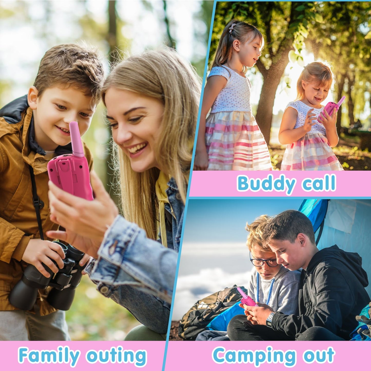 Selieve Toys For 3-12 Year Old Girls Boys, Walkie Talkies For Kids 22 Channels 2 Way Radio Toy With Backlit Lcd Flashlight, 3 Mi