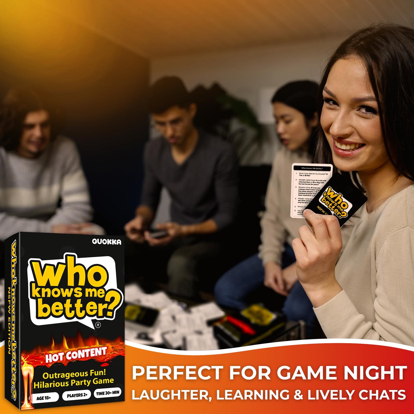 Quokka Who Knows Me Better? - Hot Content Edition - Teens & Family Card Trivia Game | Fun Learning & Educational Questions For Teens & Families