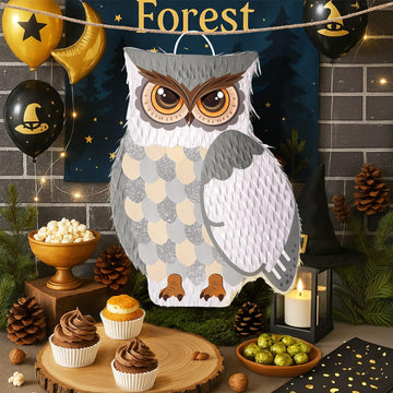 WERNNSAI Night Owl Piata - Owl Wicked Pinata Hanging Woodland Forest Party Decorations for Kids Birthday Animal Shower Party Gam