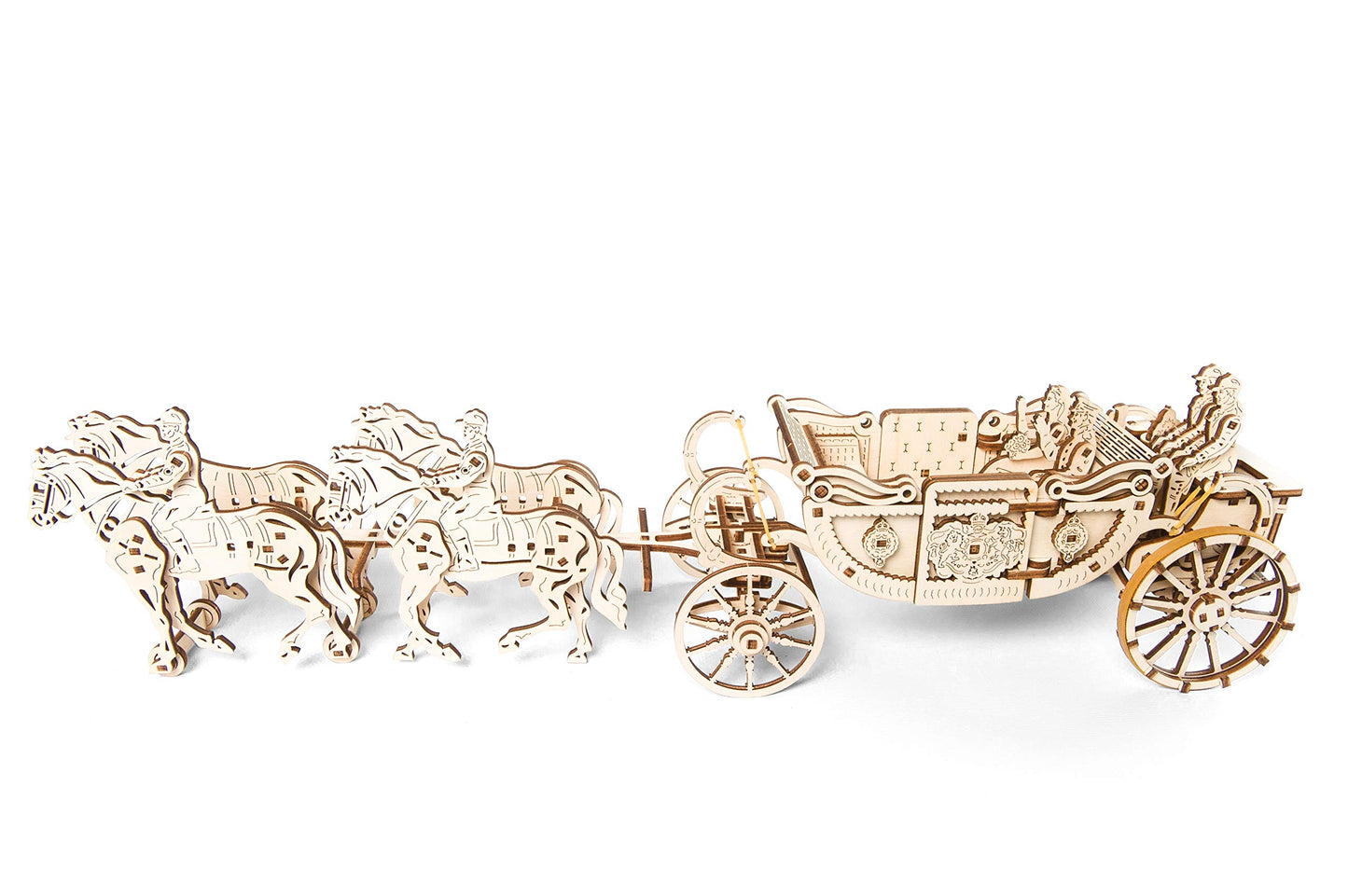 Ugears Royal Carriage 3D Wooden Model For Self-Assembling, Educational Craft Set, Best Gift