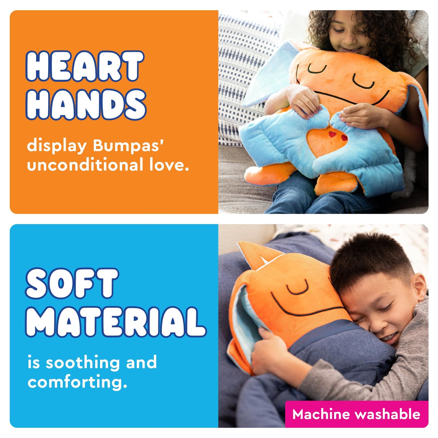 Bumpas Weighted Plush Toy – Sensory Plush Toys With Weighted Arms To Give Realistic Hugs – Cute Cuddle Pal Zeek