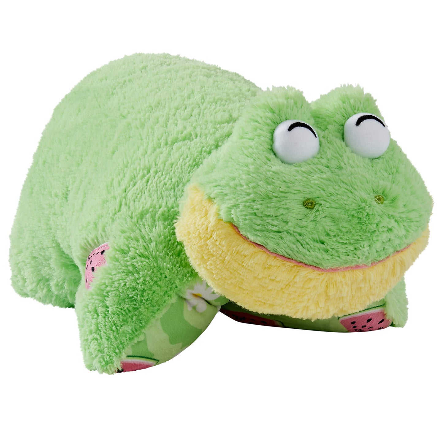 Pillow Pets Sweet Scented Watermelon Frog Stuffed Animal Plush Toy Pillow, 1 Count (Pack Of 1), Green
