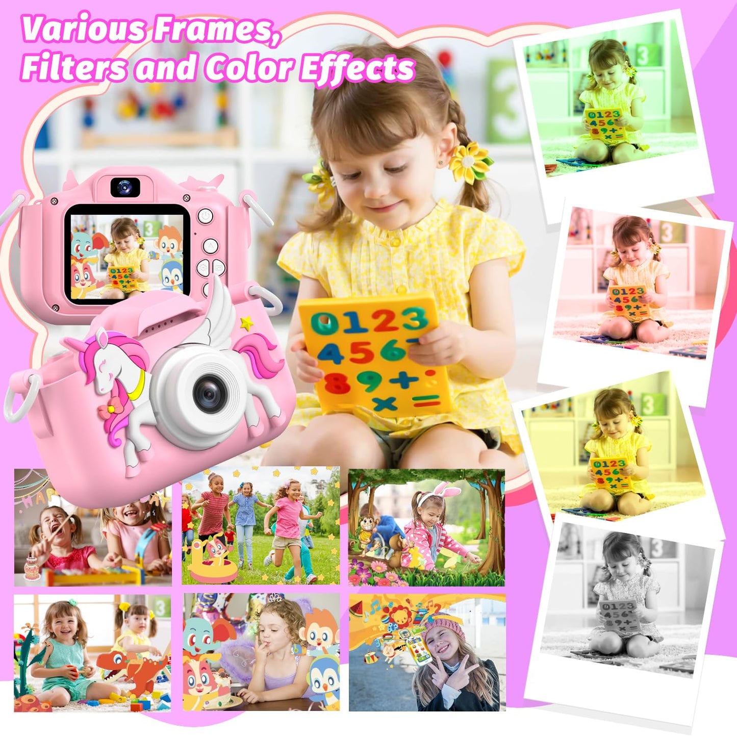 Kids Camera Toy, Masterbee Children Camera Toys For Kids Age 3-12, Christmas/Birthday Gifts For Girls, 1080P Hd Video Kids Digit