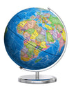 SOUNDANCE 13 Inch Blue World Globe with Heavy Metal Base, Educational Globe Lamp with Colorful HD Map and Constellation Details
