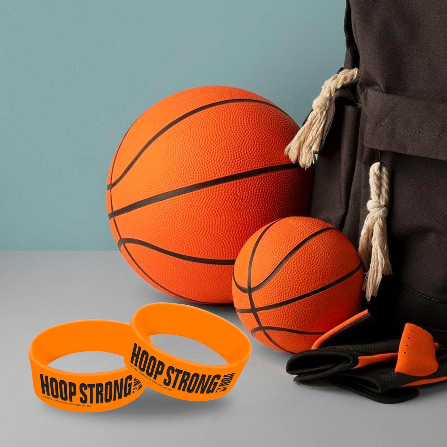 Nba Spalding Basketball Yellow Rubber Cuff Band Favors - 4' X 1', 6 Pieces - Perfect Party Giveaways
