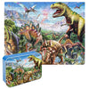 Lelemon Puzzles For Kids Ages 4-8,Tyrannosaurus 100 Piece Puzzles For Kids,Educational Kids Puzzles Ages 6-8 Jigsaw Puzzles In A Metal Box,Dinosaur Puzzles For Kids Ages 5-8 Cool Puzzle Games Toys