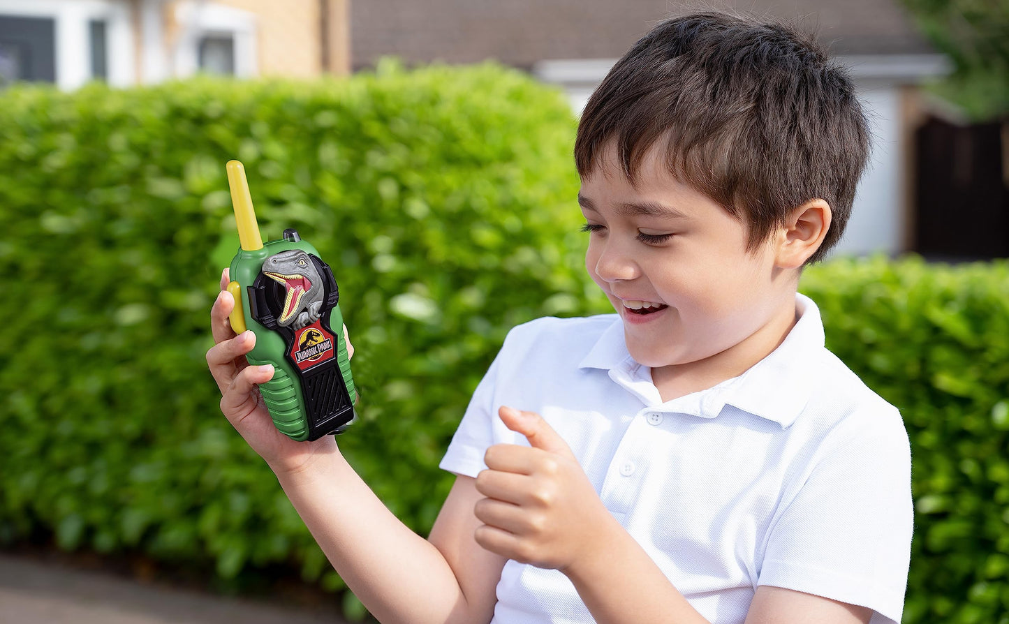 ekids Jurassic Park Toy Walkie Talkies for Kids, Indoor and Outdoor Toys for Kids and Fans of Jurassic Park Toys