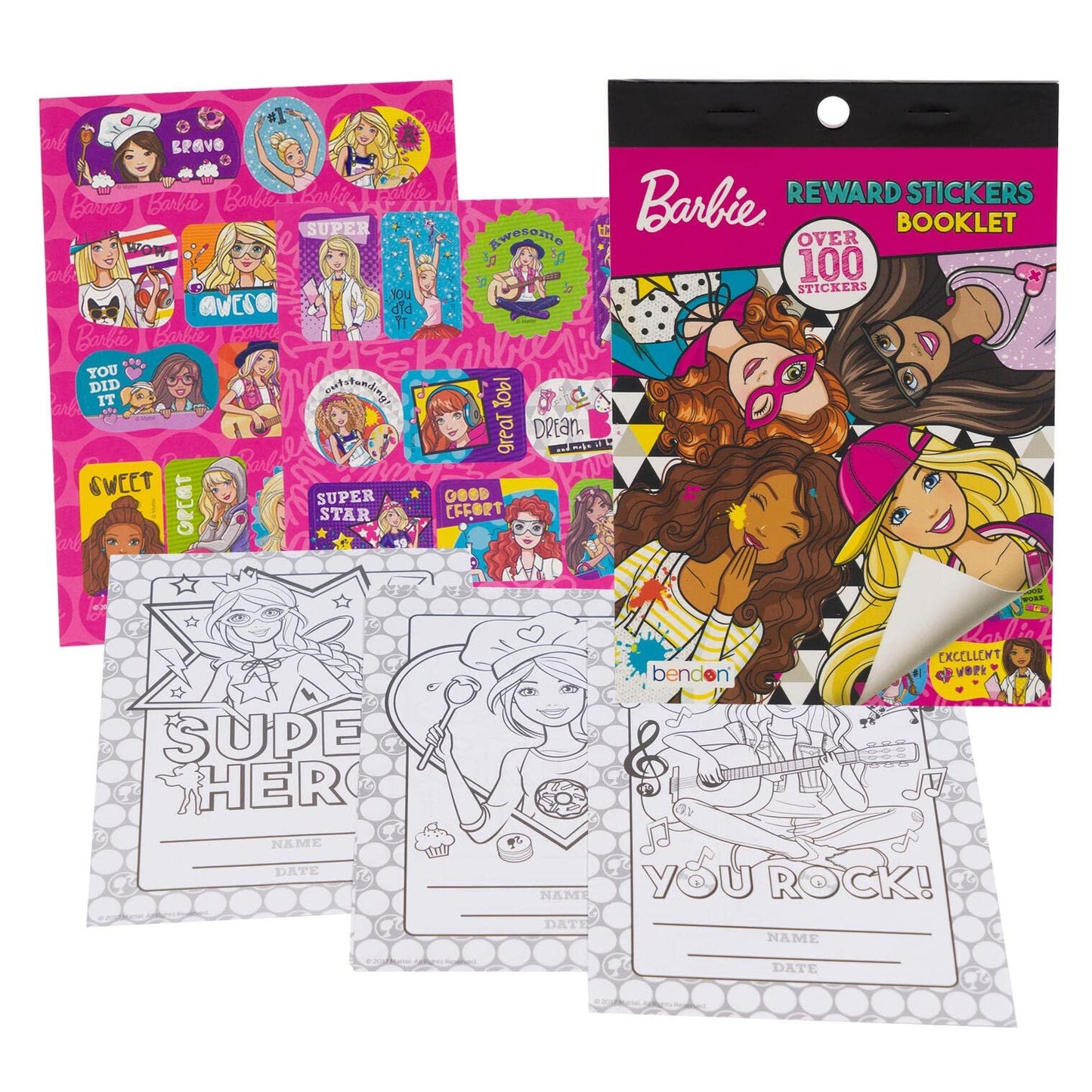 Barbie Sticker Pad | Barbie Rewards Stickers Activity Book 100 Stickers | Rewards Booklet Sticker Pad 100 Count