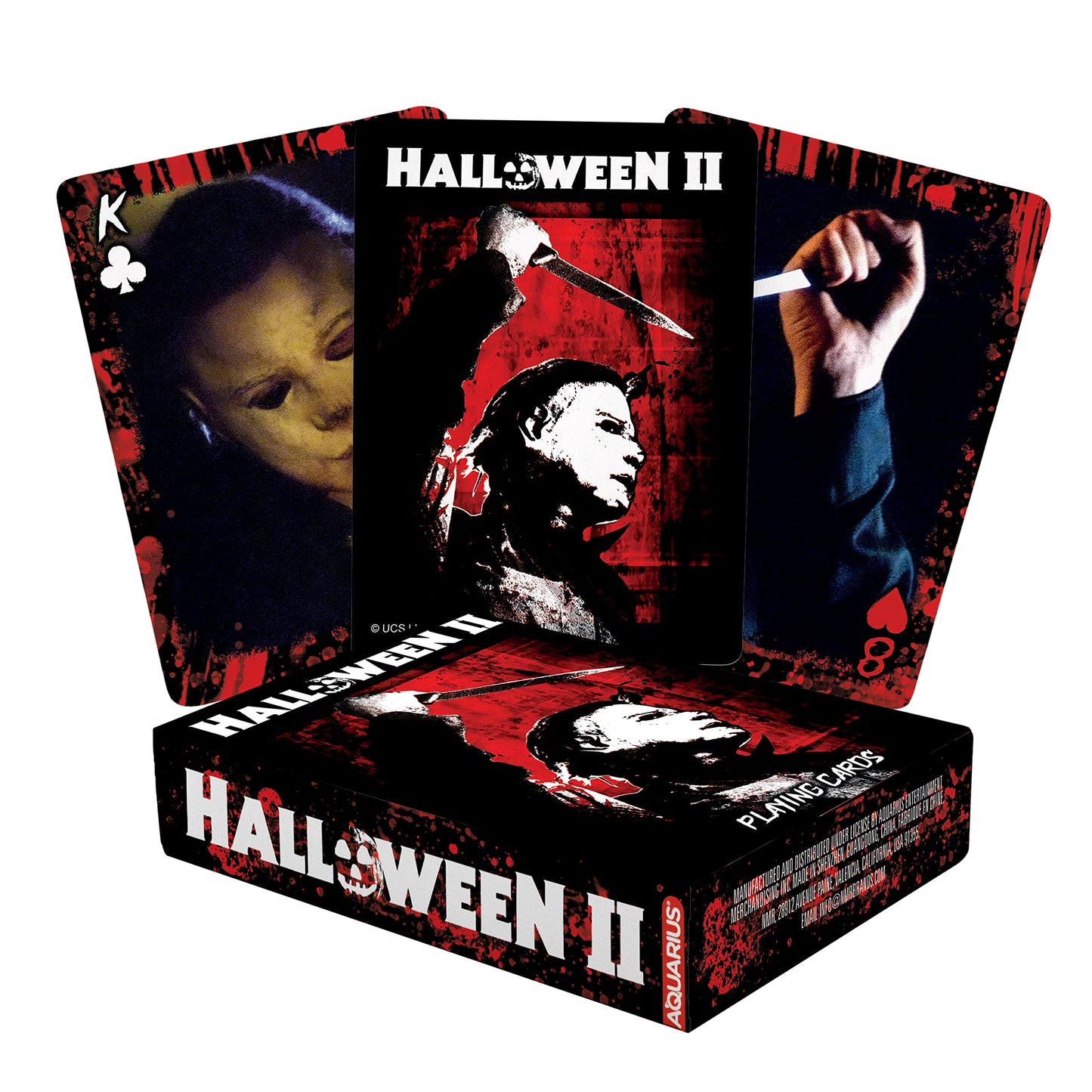 Aquarius Halloween 2 Playing Cards - Halloween 2 Themed Deck Of Cards For Your Favorite Card Games - Officially Licensed Halloween Merchandise & Collectibles, Black, Red, 2.5 X 3.5 (52854)