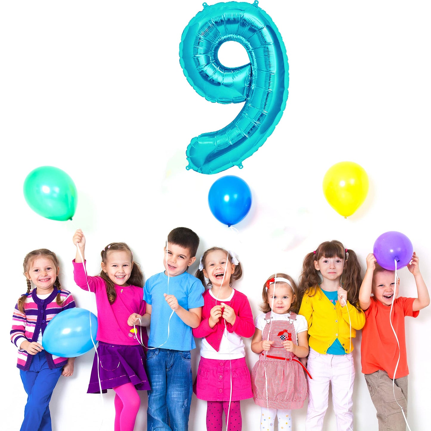 Gifloon Number 9 Balloon, Large Number Balloons 40 Inch, 9Th Birthday Party Decorations Supplies 9 Year Old Birthday Sign Decor