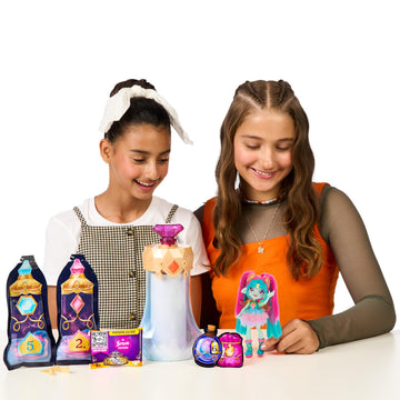 Magic Mixies Amber Dragon Pixling Doll in Potion Bottle - 6.5" Multicolor, Fabric & Liquid Materials, Model 14877