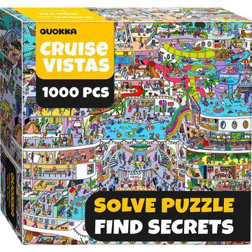QUOKKA 1000 Piece Jigsaw Puzzle - Cruise Vistas, Scenic Animal Design, Premium Box for Relaxation & Creativity, Perfect Gift