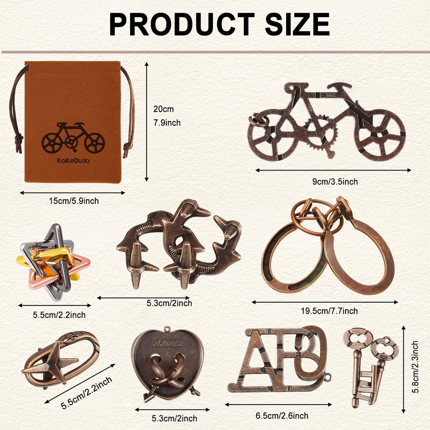 12 PCS Brain Teaser Puzzles Metal Puzzle Logic Metal Puzzle for mature-themed Lock Puzzles Gift for mature-themeds Teenagers Kids