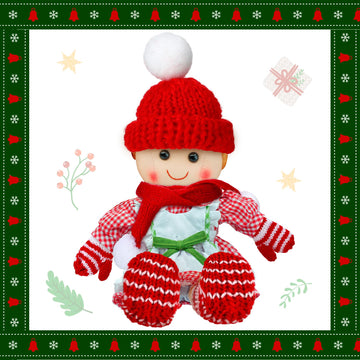 12 Pcs Christmas Elf Accessories Clothes For Elf Doll Christmas Elf Kit Includes Elf Doll Hats, Socks, Gloves, Scarf Sets For Christmas Elf Dolls Costume Decoration, Doll Is Not Included (Cute Style)