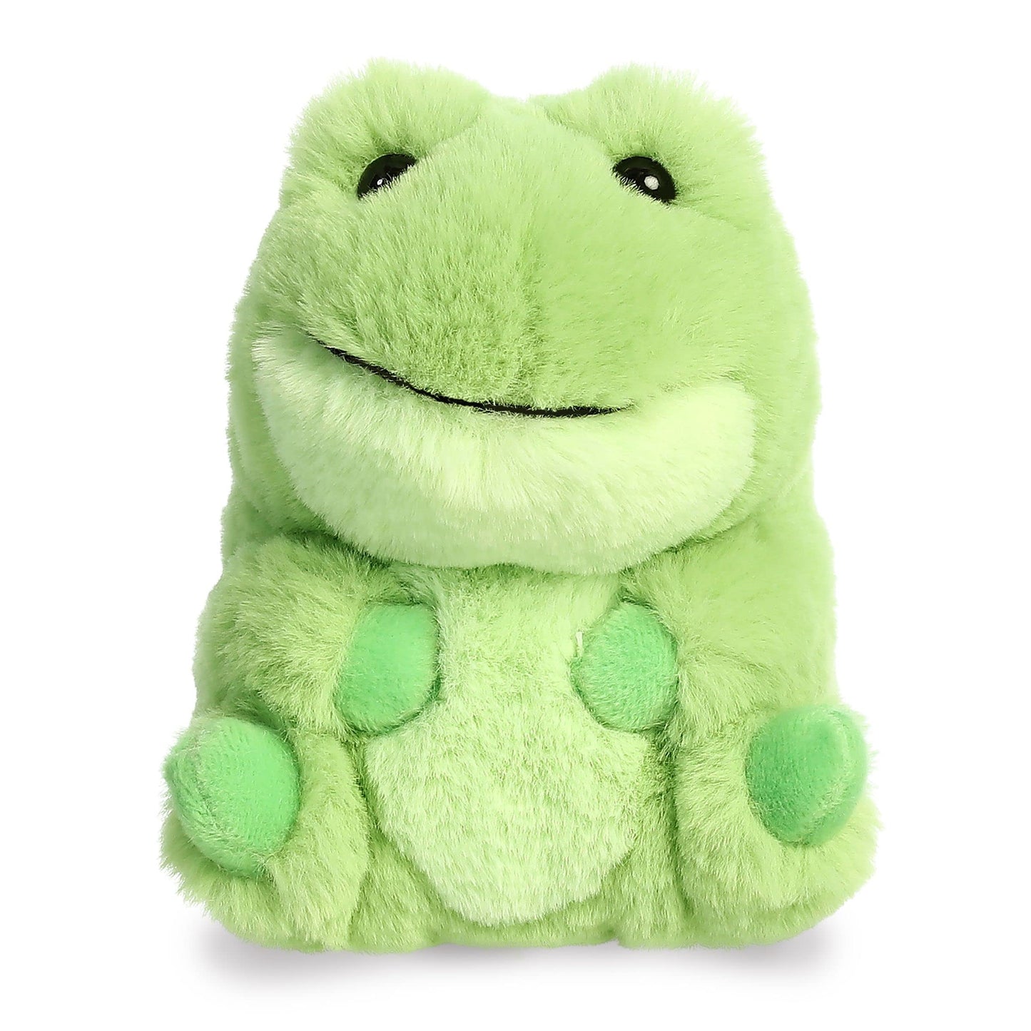 Aurora® Round Rolly Pet™ Riberto Frog™ Stuffed Animal - Adorable Companions - On-The-Go Fun - Green 5 Inches