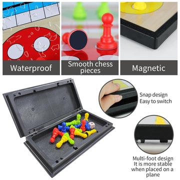 Kidami Magnetic Ludo Travel Board Game Set, Folding Design And Light-Weight, Gift For Kids And Adults (8 Inches)