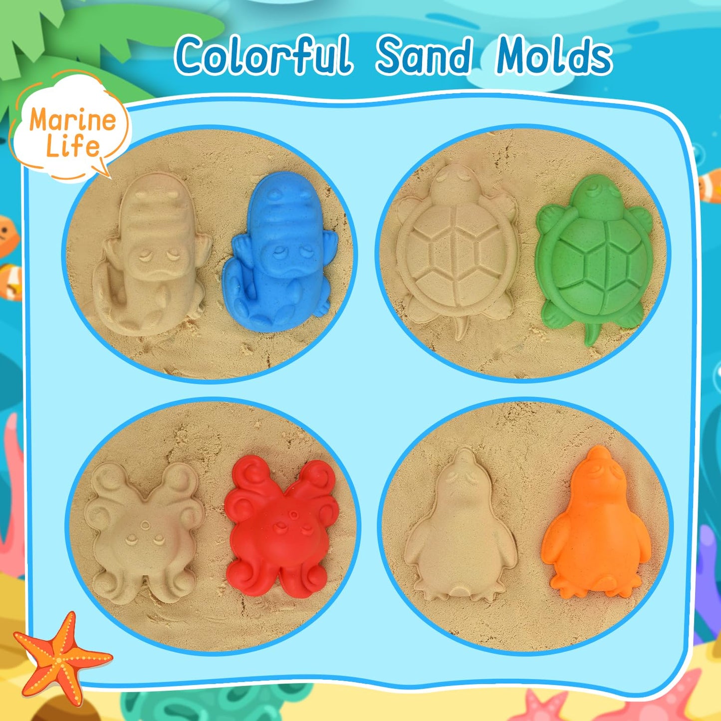 Collapsible Beach Sand Toys for Toddler Sand Toys for Kids 3 Packs Foldable Buckets with Sand Molds,Shovels&Mesh Bag for Beach S