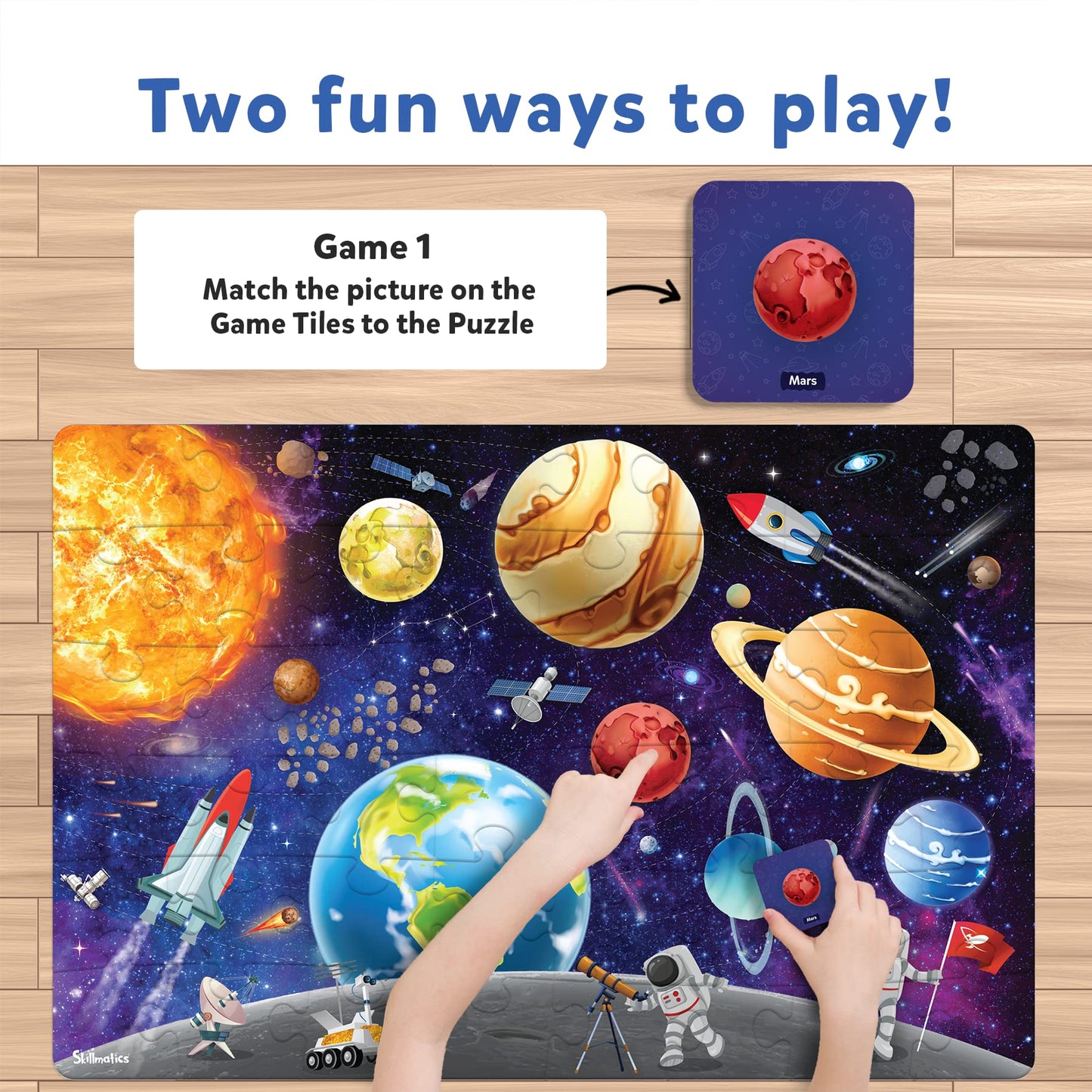 Skillmatics Floor Puzzle & Game - Piece & Play Space, Jigsaw & Toddler Puzzles, Educational Toy, Gifts For Boys & Girls Ages 3, 4, 5, 6, 7 (48 Pieces, 2 X 3 Feet)