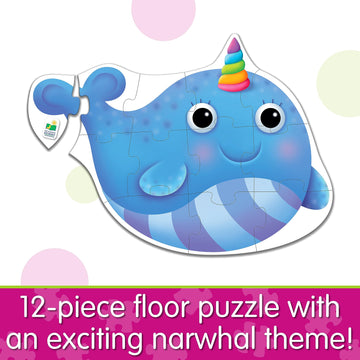 The Learning Journey: My First Big Floor Puzzle – Nosy Narwhal - Toddler Puzzles And Activities For Children Ages 2-5 Years (12 Large Pieces)