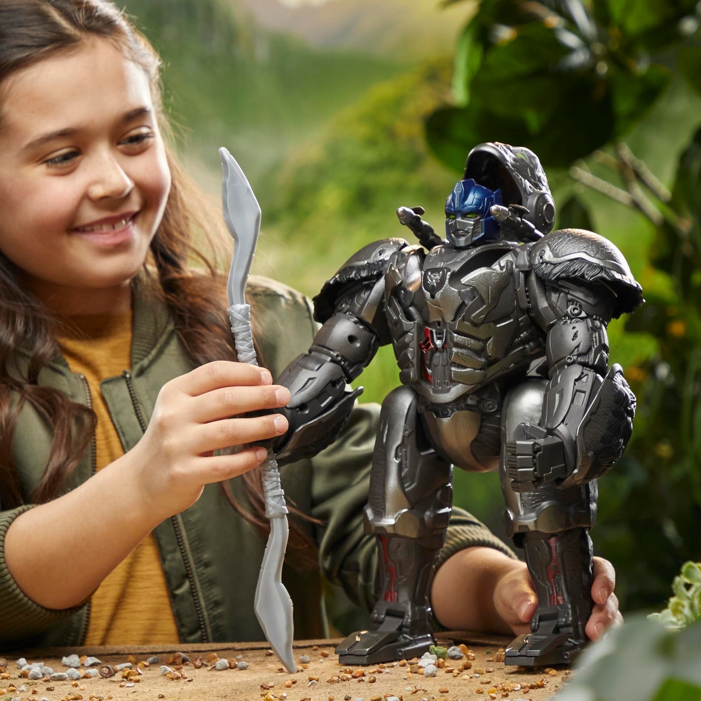 Transformers Toys Rise of The Beasts Command & Convert Animatronic Optimus Primal Toy 12.5-Inch Toys for Boys and Girls Ages 6 and Up