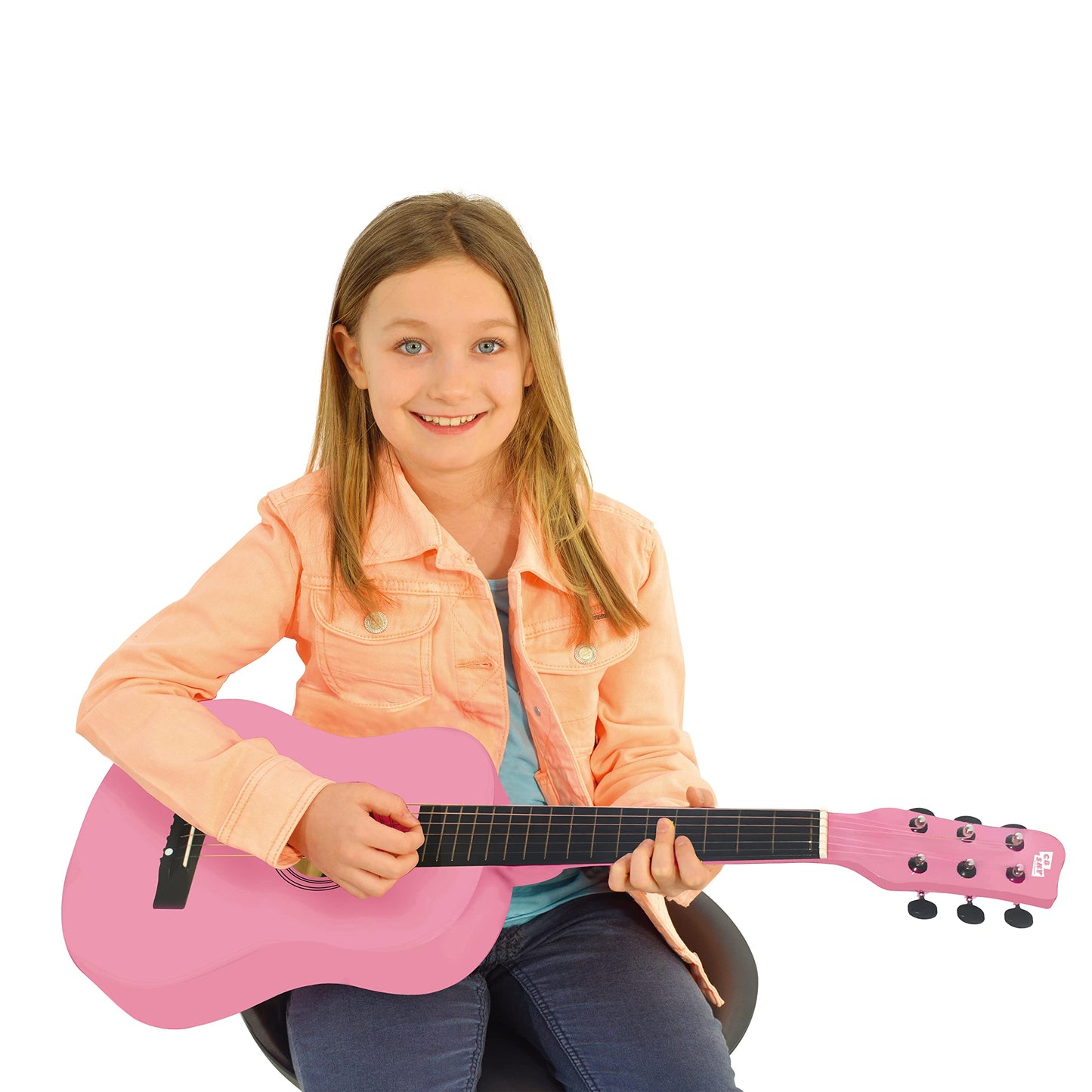 Cb Sky 30 Wooden Pink Acoustic Guitar/Girls Gift/Kids Musical Toys/Musical Instrument For Age 3-5 5-9