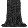Zyflsq 100 Pcs 33'' 7Mm Black Beads Necklaces, Bulk Mardi Gras Beaded Necklaces, Party Beads Costume Necklaces