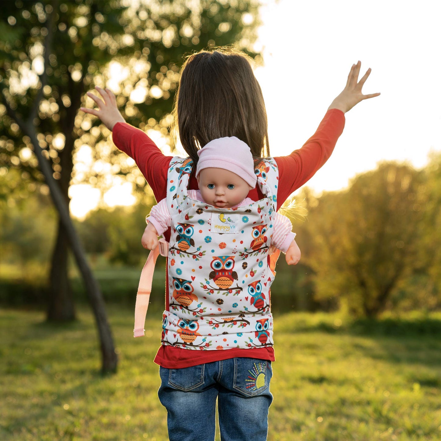 Happyvk- Baby Doll Carrier- Doll Carrier For Little Girls- Reborn Baby Doll Carrier For Doll Toys Doll Carrier Owl