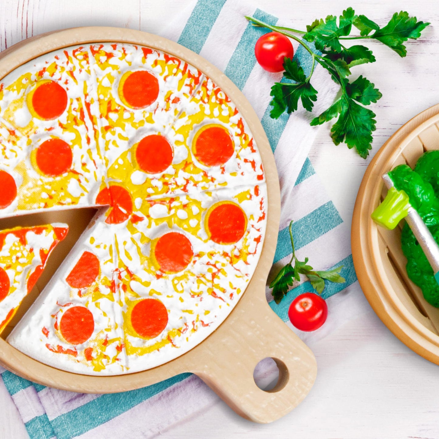 Lori - Play Food for Mini Dolls - Cooking Accessories for 6-Inch Dolls - Pizza, Sushi, Dessert - Dollhouse Set for Kids - 3 Year