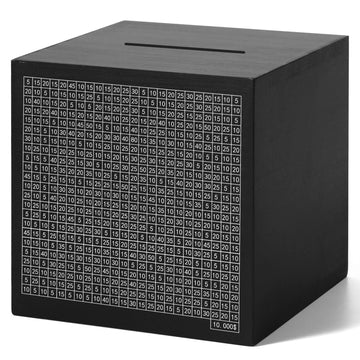 Hchangen Wooden Savings Challenge Box For Adults Kids, Wood Coin Piggy Bnak, Must Break To Open Money Box With Counter (Black, 7