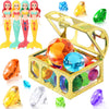 EIMMBD 36pcs Diving Gem Pool Toys Colorful Diamonds Set Treasure Pirate Box Summer Swimming Diving Toys for Boys and Girls