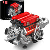 Mould King W16 Engine Building Blocks Set 10163 Combustion Engine Model That Runs Mini Engine Build Kit for mature-themeds with Battery and Motor Engineering Construction STEM Toy for Boys Girl (952 Pcs)