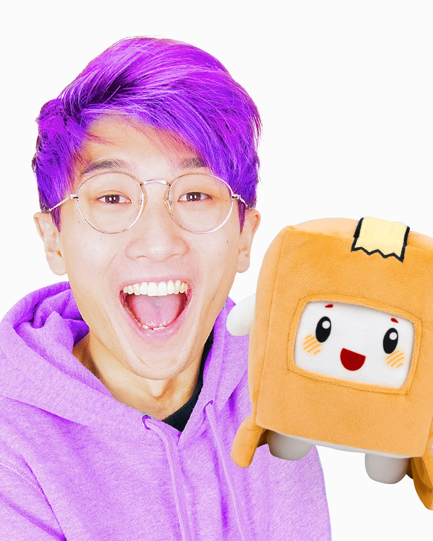 Lankybox Official Merch - 8' Boxy Plush Toy - Stuffed Plushies For Kids - Original Lanky Box Boxy Plushy - Foxy And Boxy Plush