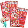 CoComelon Party Favors for Boys & Girls Bundle ~ 12 Pack Sticker Sheets for Kids Birthday Party Goodie Bags Party Supplies Set