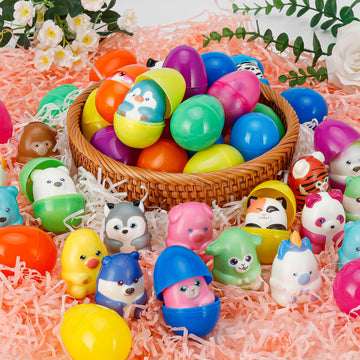 Slow Rising Squishy Toys With Easter Eggs - 30 Pcs Stress Relief Fidget Toys,Birthday Goodie Bag Stuffers Treasure Box Toys, Kid