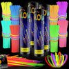 HONLYNE 400 Pcs Glow Sticks Bulk Party Pack, 8 Glow in the Dark Party Supplies, Glow in the Dark Light Up Sticks with Connecto