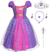Jerrisapparel Girl Princess Costume Dress For Birthday Party (8-9, Purple With Accessories)