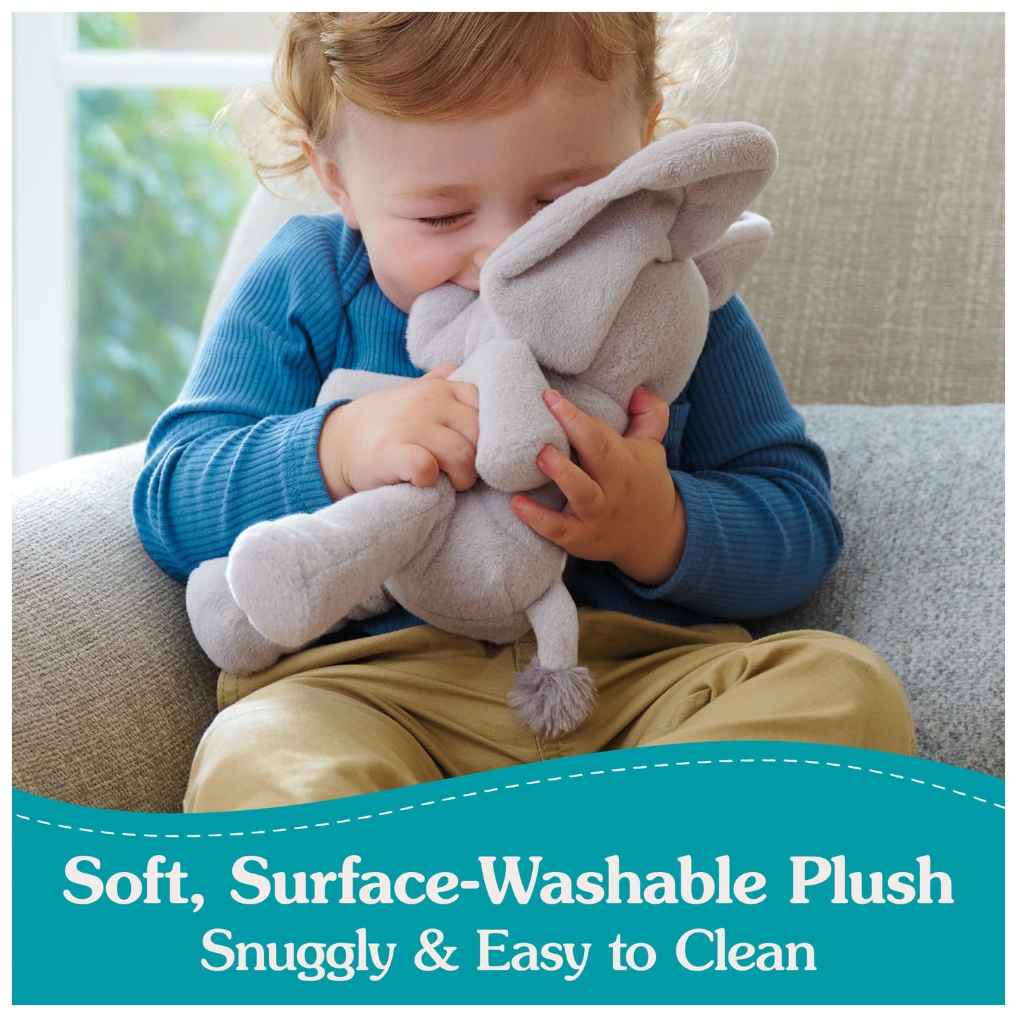 Gund Baby Peek-A-Boo Flappy Elephant Plush, Elephant Stuffed Animal, Baby Toy For Ages 0 And Up, Gray, 7''