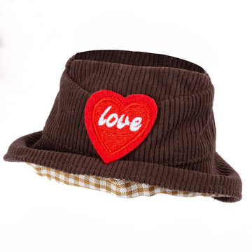 17cm Doll Clothes - Kawaii Chic Style Set for 17cm Dolls Cute Doll Outfit with Accessories - Brown Puppy Romper + Puppy Shirt + Heart Shaped Brown Hat (Clothes Only)