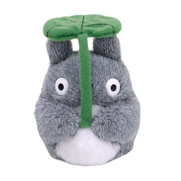スタジオジブリ My Neighbor Totoro 5" Plush - Cotton Beanbag, Small, Totoro with Leaf