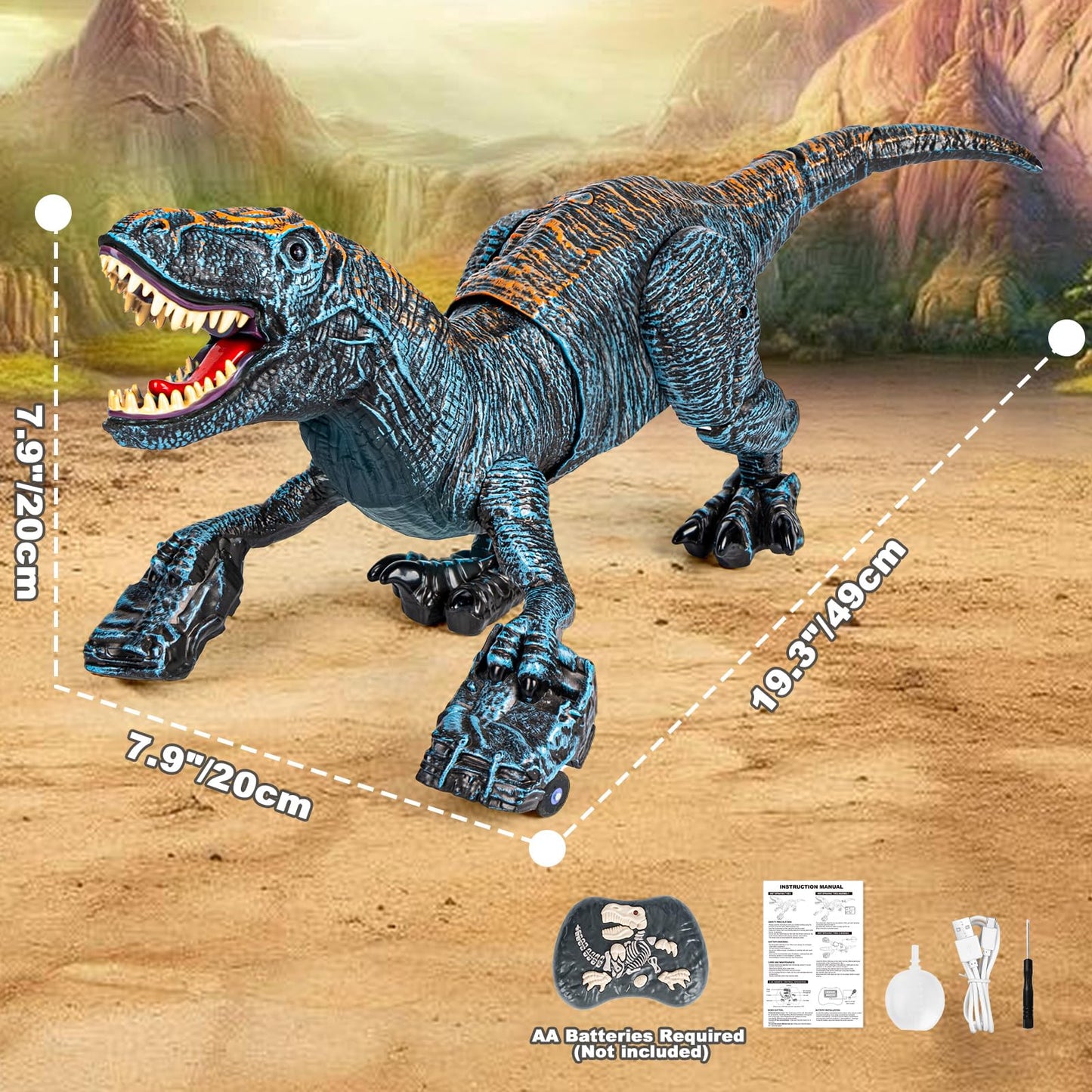 Lozadia Remote Control Dinosaur Toys for Kids 3-5 5-7 8-12 yr Large T-Rex Dinosaur Toys with 360 Swaying Head Mist Spray & Roar Realistic Walking Robot Dino Toy Best Birthday Gifts for Boys Girls