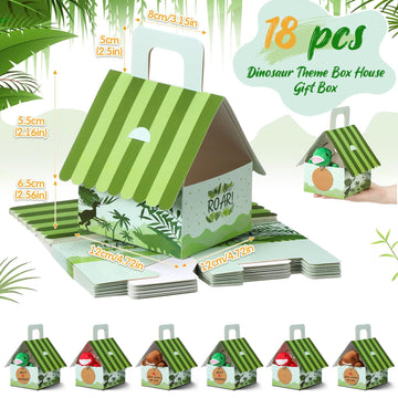 Spakon 88 Pcs Jungle Party Favors for Boys and Girls Includes 18 Sets Mini Stuffed Animals Plush Keychains Gift Box House Sticke