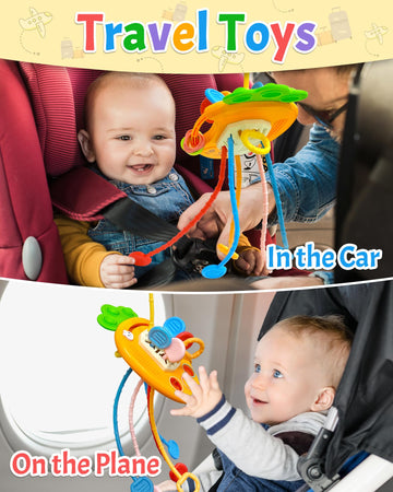 Yetonamr Baby Teething Toys, Easter Basket Stuffers For 6-12-18 Months, Toddler Easter Basket Birthday Gift Sensory Montessori Toys For 1 2 3 Year Old Boy Girl Infant